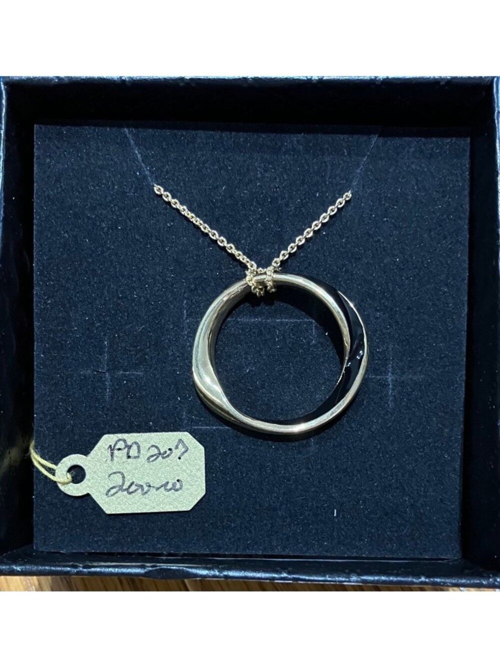 Sterling Silver Twisted Necklace w/Rose Gold, Black Accent, 15” w/2” Extend